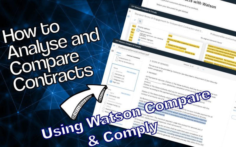 How to Analyse and Compare Contracts using Watson Compare and Comply